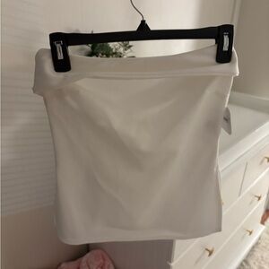 Altar'd State White Fold-Over tube top